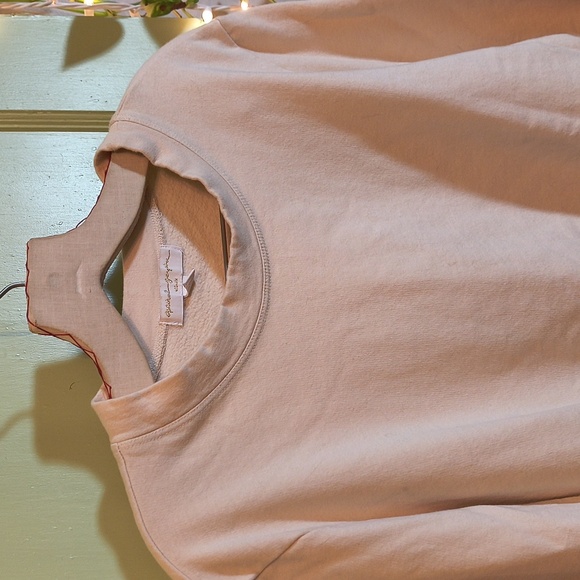 Women's Spiritual Gangster 🇺🇸 Made Bubble Crop Beige Cream Crew M - Picture 9 of 11